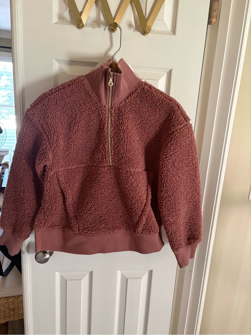 JoyLab Rosewood Half-Zip Sherpa Pullover